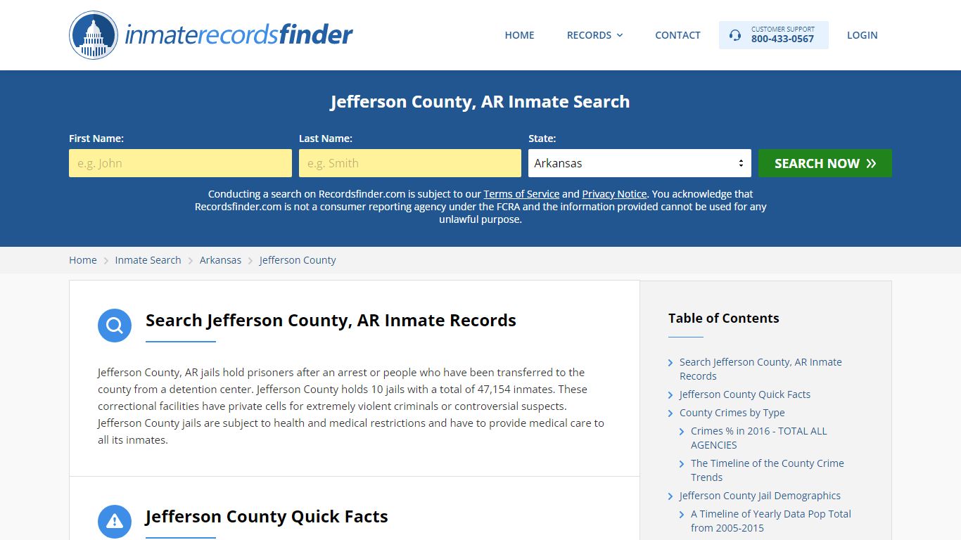 Jefferson County, AR Inmate Lookup & Jail Records Online